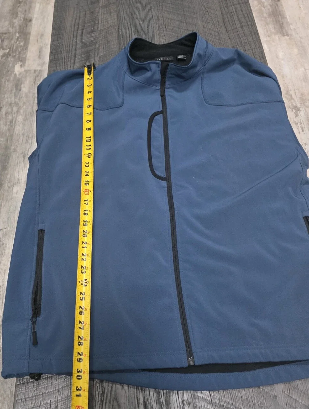 Men's Synrgy Softshell Fleece Lined Jacket in a gray-blue colorway w black (3xl)